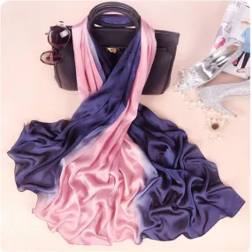 Fashion Silk Scarf Smooth Bandana Shawl #CS-1