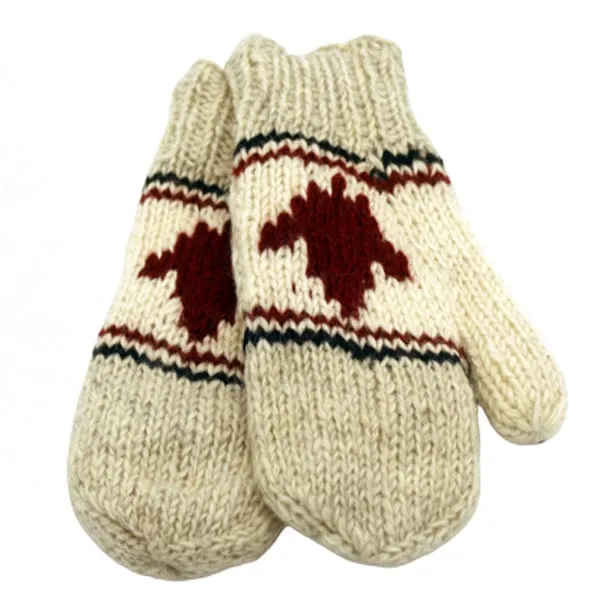 100% Wool Mittens/Gloves for Kids. Fleece Lining. handmade in Nepal.