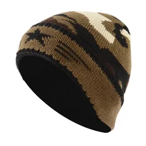 Autumn and winter wool knitted hat outdoor fleece cold-proof camouflage hat ear protection warm hat