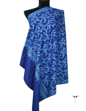 Blue  Embroidery Pashmina Shawl 7436