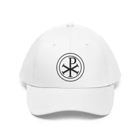 Chi Rho Catholic Hat, Unisex, White