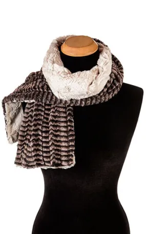 Classic Scarf - Two-Tone, Luxury Faux Fur in 8mm