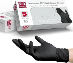 Disposable Gloves INTCO, Black Nitrile Exam Glove 5 mil CINNBK5