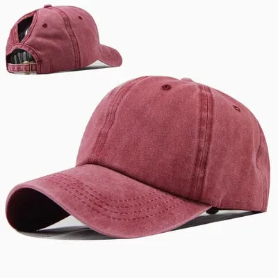 Distressed Wearing Fitted Snapback Cap