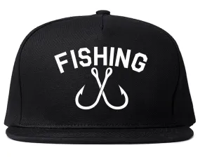 Fishing Hook Logo Mens Snapback Hat