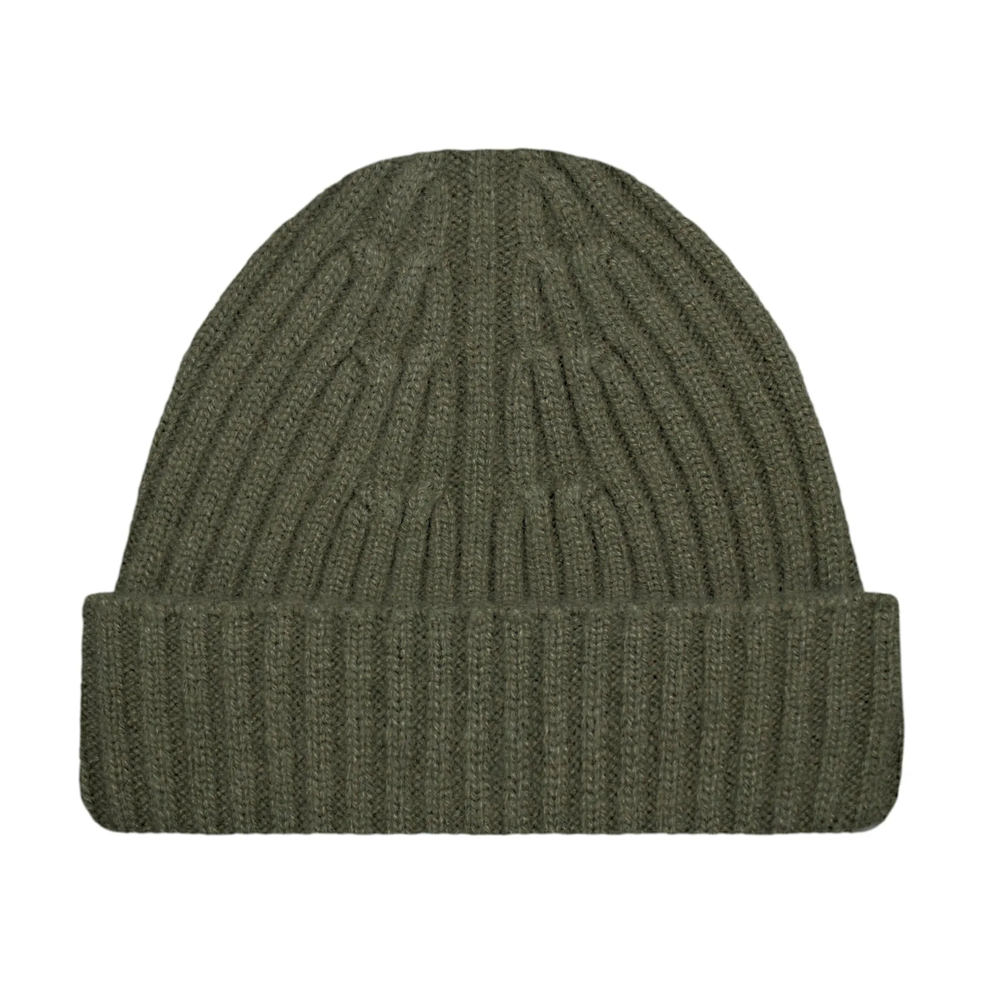 Heavyweight Merino Cashmere Ribbed Beanie