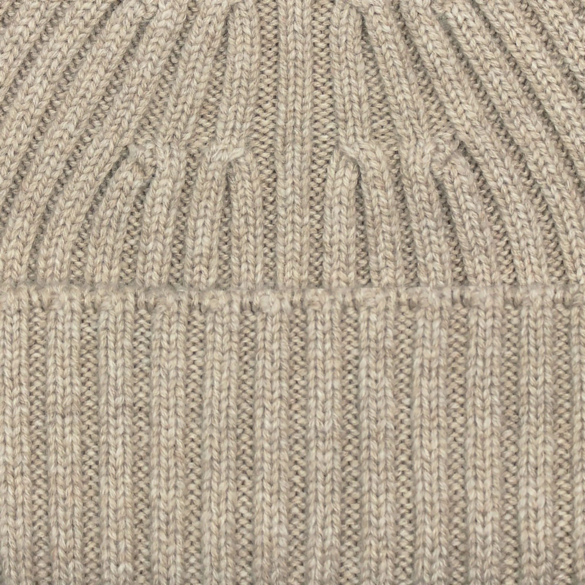 Heavyweight Merino Cashmere Ribbed Beanie