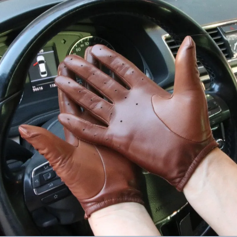 HIGHSHINE Classic Men's Genuine Leather Gloves Driving Unlined