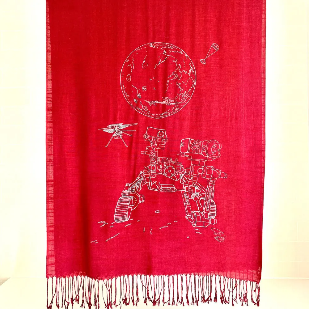 Mars Perseverance Rover   Ingenuity Helicopter Scarf