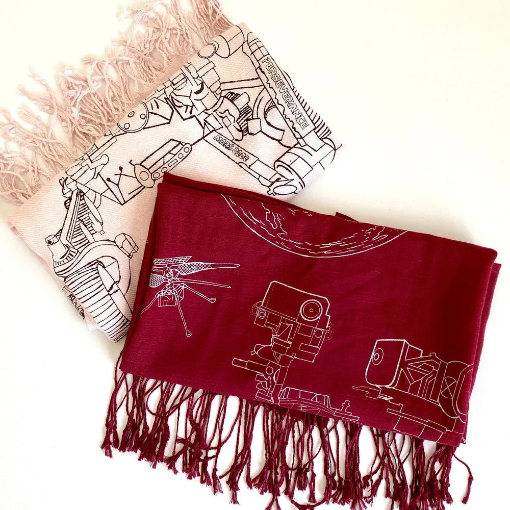 Mars Perseverance Rover   Ingenuity Helicopter Scarf