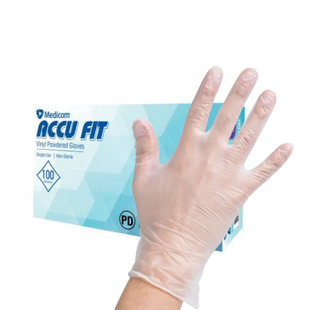 Medicom Accu Fit Vinyl Glove Powder Free Clear 100pcs