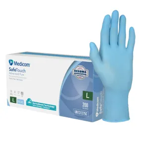 Medicom SafeTouch Advance Pure Blue Nitrile Gloves - 200 Pack