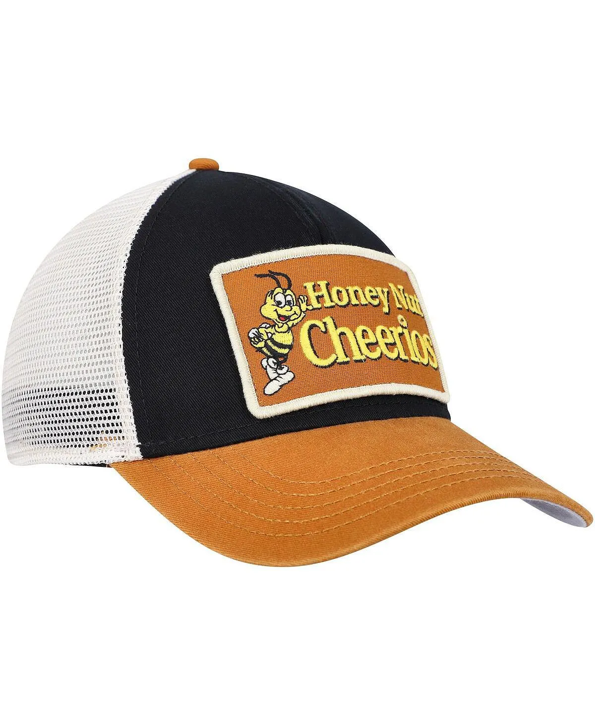 Men's Black and Cream Cheerios Valin Trucker Snapback American Needle Cap