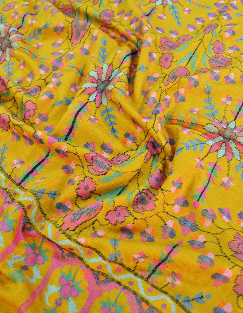 mustard kanni jamma pashmina shawl 8561