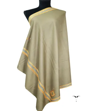 natural tilla embroidery pashmina shawl 8154