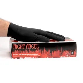 Night Angel Black Disposable Nitrile Gloves — Price Per Box