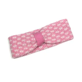 POM Rose Pink Recycled Scandi Floral Knot Headband