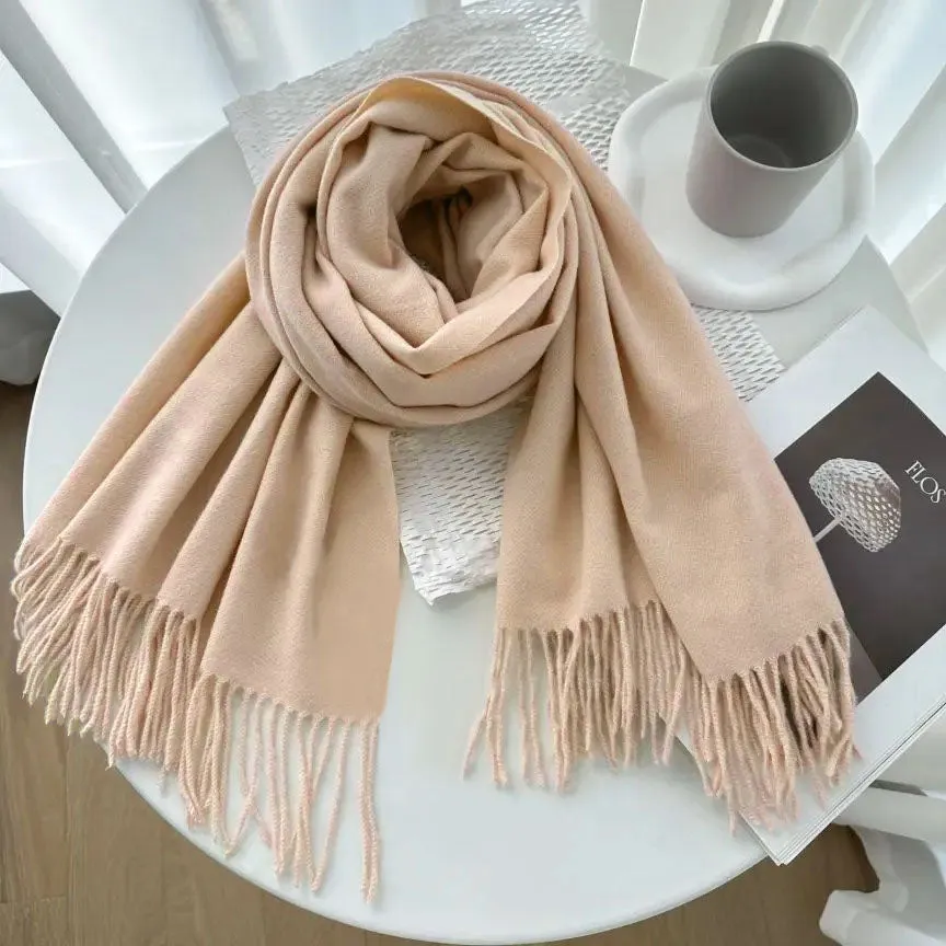 Pure Woolen Shawl Scarves - Rose