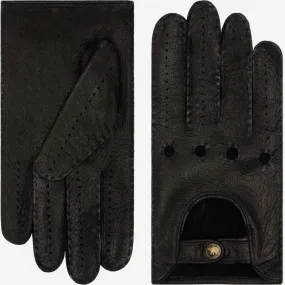 Raffaella (black) – Luxurious Italian peccary driving gloves