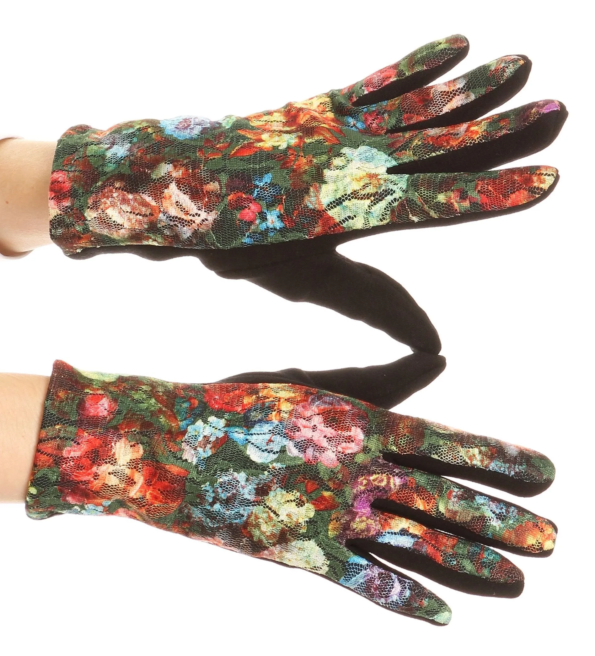 Sakkas Emie Quilted and Lace Super Soft Warm Driving Gloves Touch Screen Capable