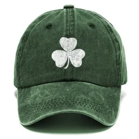 St. Patrick's Day Shamrock Washed Cotton Sun Hat Vintage Outdoor Casual Cap