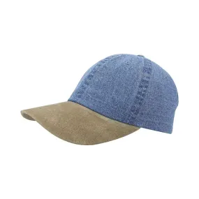 Suede Bill Denim Cap