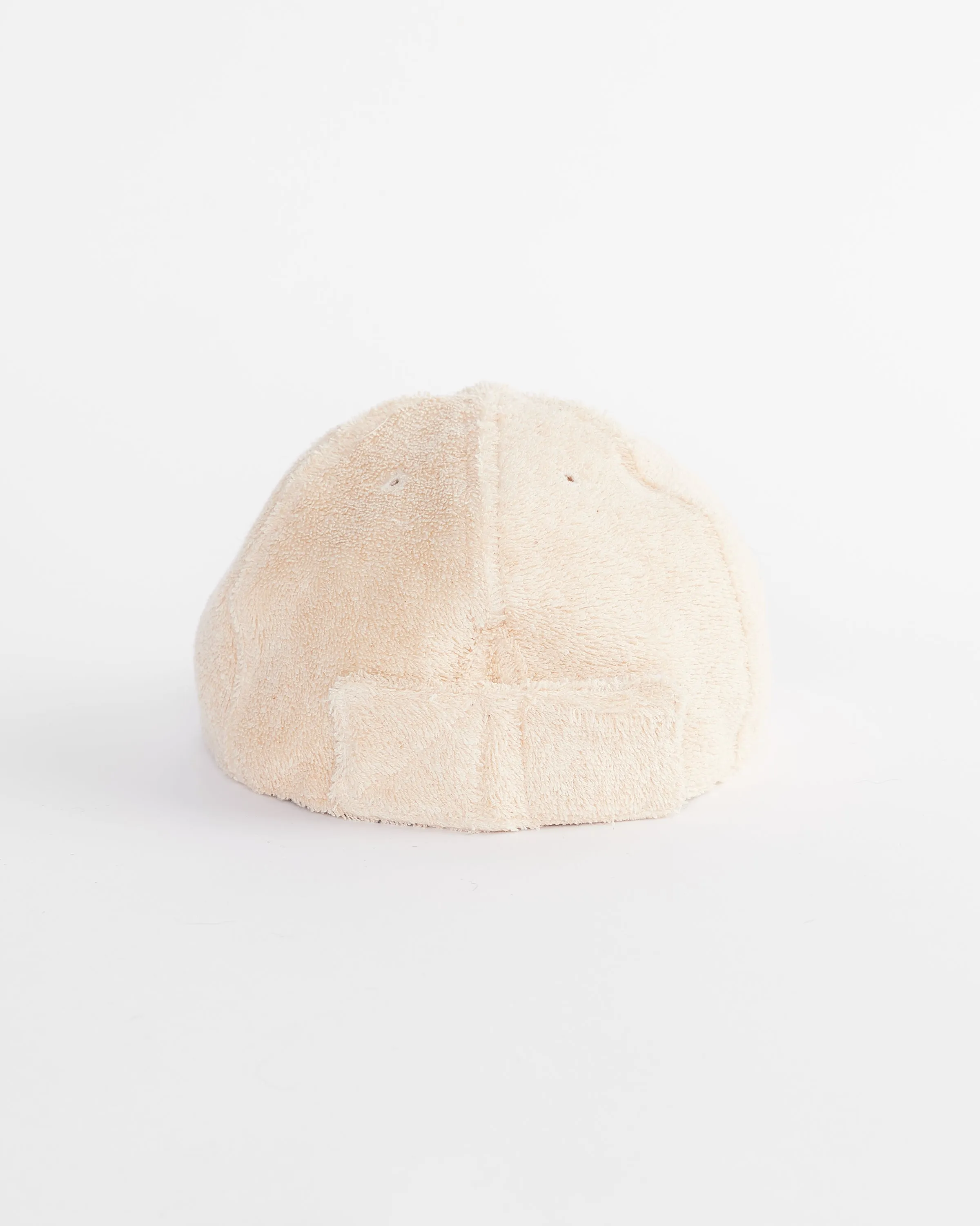 Velcro Back Terry Cap in Cream